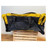 Extra Large Yellow & Black Duffel Bag 32" Long x 16" Deep X 16" Tall and Large Draw String Mesh Bag Backpack