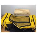 Extra Large Yellow & Black Duffel Bag 32" Long x 16" Deep X 16" Tall and Large Draw String Mesh Bag Backpack
