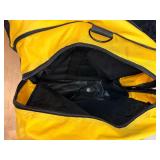 Extra Large Yellow & Black Duffel Bag 32" Long x 16" Deep X 16" Tall and Large Draw String Mesh Bag Backpack