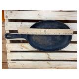 3 Pcs Cast Iron Lot Wagner Ware 11" Round Flat Skillet, 10" Sizzle Skillet & Corn Pan