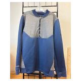XL Under Armour Unstoppable Gore-Tex Windstopper 1/2 Zip Pull Over in Blue/Grey