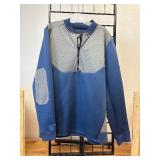 XL Under Armour Unstoppable Gore-Tex Windstopper 1/2 Zip Pull Over in Blue/Grey