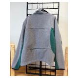 Large Ptarmigan Convertible Heavy Fleece Jacket with Heavy Plastic Zipper Removable Arms to make Vest