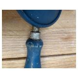 Vintage Manual Wood Handle Stanley Blue & Red Handyman Hand Drill H1214