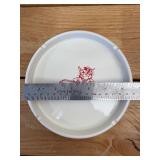 6.5" Ceramic NDSSS North Dakota State School of Science Ashtray with Original Wildcat, Pre-NDSCS Wahpeton