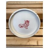 6.5" Ceramic NDSSS North Dakota State School of Science Ashtray with Original Wildcat, Pre-NDSCS Wahpeton