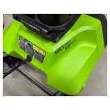 Excellent Condition Greenworks 20" 13 amp Corded Electric Snow Thrower (extension cord not included)