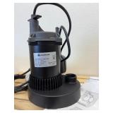 New, Unused CountryLine SubmersibleThermoplastic Sump Pump Model CLTS33P 1/3HP 3,150 Gallons Per Hour