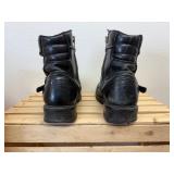 Well Broke in Black Harley Davidson Boots (Believe to be size 11 to 12, tag is worn out)