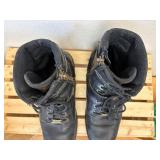 Well Broke in Black Harley Davidson Boots (Believe to be size 11 to 12, tag is worn out)