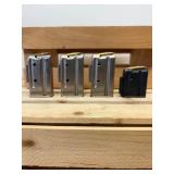 4 Pc Lot; (3) Mariln 7 Round filled & (1) Marlin 4 Round filled Magazines for .22 WMR and .17 HMR Caliber Rifles for Winchester Magnum Rimfire and Hornady Magnum Rimfire