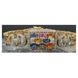 Absolutely Stunning 14K Gold Multi-Color Sapphire and Diamond Bracelet - Includes Estimated Resale & Gemological Report