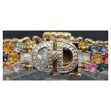 Absolutely Stunning 14K Gold Multi-Color Sapphire and Diamond Bracelet - Includes Estimated Resale & Gemological Report