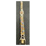 Absolutely Stunning 14K Gold Multi-Color Sapphire and Diamond Bracelet - Includes Estimated Resale & Gemological Report