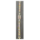 Absolutely Stunning 14K Gold Multi-Color Sapphire and Diamond Bracelet - Includes Estimated Resale & Gemological Report