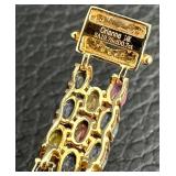 Absolutely Stunning 14K Gold Multi-Color Sapphire and Diamond Bracelet - Includes Estimated Resale & Gemological Report