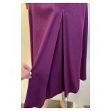 Saint Laurent 1970s Purple Wool Maxi Coat with Velvet Collar and Cuffs-Size 38