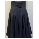 Matsuda Wool Layered Black Skirt, Size 25 Waist, 32 Inch Length