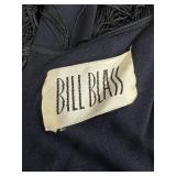 Vintage Bill Blass Black Fringe Cocktail Dress Size 6