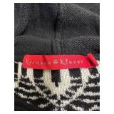 Krimson Klover Hooded Knit Dress with Pattern and Zipper Pockets