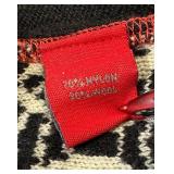 Krimson Klover Hooded Knit Dress with Pattern and Zipper Pockets