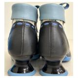 John Fluevog Investigator Enneagram Lace-Up Ankle Boots, Navy Hearts, Size 7.5