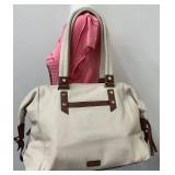 Lodis San Tropez Satchel Genuine Leather in Sand and Chestnut - New with tags