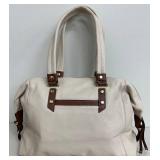Lodis San Tropez Satchel Genuine Leather in Sand and Chestnut - New with tags