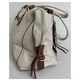 Lodis San Tropez Satchel Genuine Leather in Sand and Chestnut - New with tags