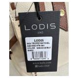 Lodis San Tropez Satchel Genuine Leather in Sand and Chestnut - New with tags