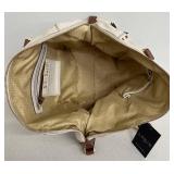 Lodis San Tropez Satchel Genuine Leather in Sand and Chestnut - New with tags