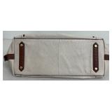 Lodis San Tropez Satchel Genuine Leather in Sand and Chestnut - New with tags