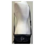 Marc by Marc Jacobs Black Leather Crossbody Bag with Silver Bird Accent
