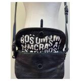 Marc by Marc Jacobs Black Leather Crossbody Bag with Silver Bird Accent