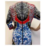 Alice + Olivia Floral Print Maxi Dress Size 12 with 3/4 Sleeve
