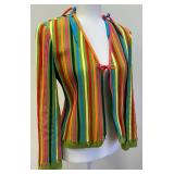 Cheap and Chic by Moschino Rainbow Stripe Jacket S/M