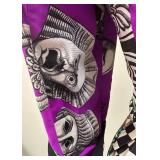 Atelier Gianni Versace Long Sleeve Dress with Graphic Print and Pleated Skirt