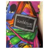 Atelier Gianni Versace Long Sleeve Dress with Graphic Print and Pleated Skirt