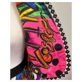 Atelier Gianni Versace Long Sleeve Dress with Graphic Print and Pleated Skirt