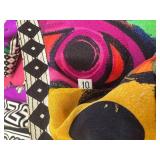 Atelier Gianni Versace Long Sleeve Dress with Graphic Print and Pleated Skirt