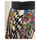 Atelier Gianni Versace Long Sleeve Dress with Graphic Print and Pleated Skirt