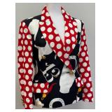 Moschino Cheap and Chic Polka Dot Print Blazer, Size 10 USA