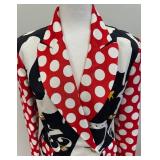 Moschino Cheap and Chic Polka Dot Print Blazer, Size 10 USA