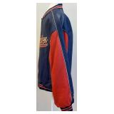 Starter Athletics Blue/Red Leather Varsity Jacket-Size XL