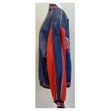 Starter Athletics Blue/Red Leather Varsity Jacket-Size XL