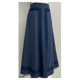 Marc Jacobs Virgin Wool Maxi Skirt Size 6 Gray Blue