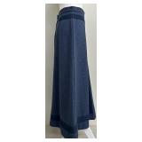 Marc Jacobs Virgin Wool Maxi Skirt Size 6 Gray Blue