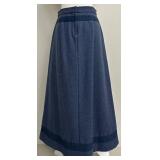 Marc Jacobs Virgin Wool Maxi Skirt Size 6 Gray Blue