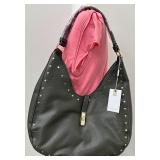 Moda Luxe Olivia Hobo Handbag in Forest with Studded Details