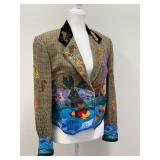 Banana Republic Mermaid & Ocean Applique Blazer Jacket-Signed-Size 6